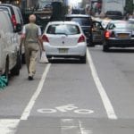 a few challenges on the on-road bike lane